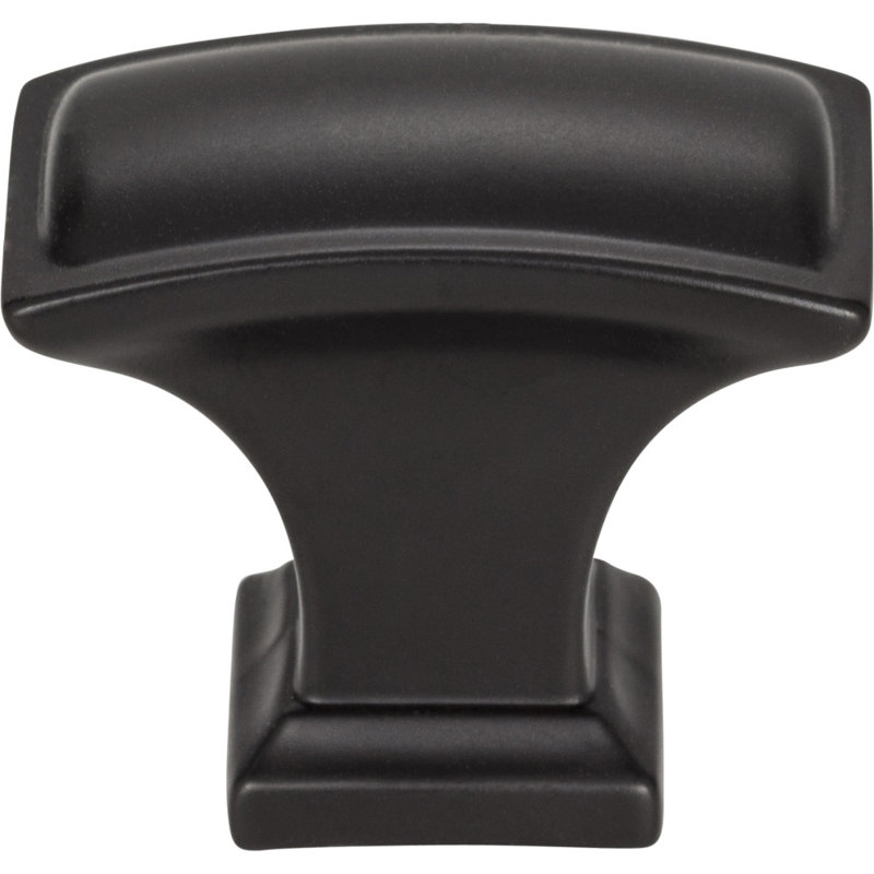Annadale Square Knob, Matte Black, 1 1/2"