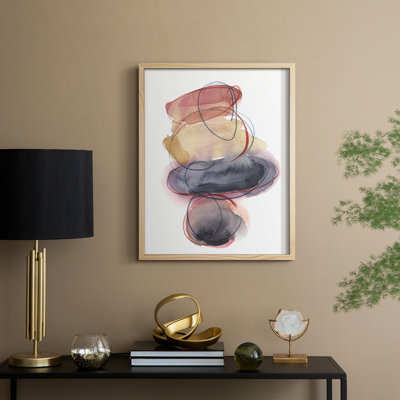 «Balancing Act I», reproduction encadrée - bois massif