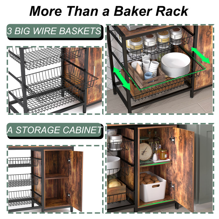 17 Stories Savel 39.37'' Steel Standard Baker's Rack with