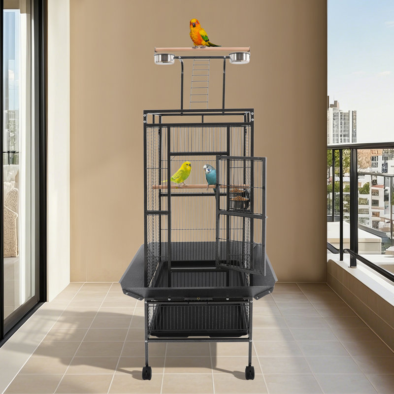 Cage à oiseau avec roues Cage à perroquet grande cage à oiseau