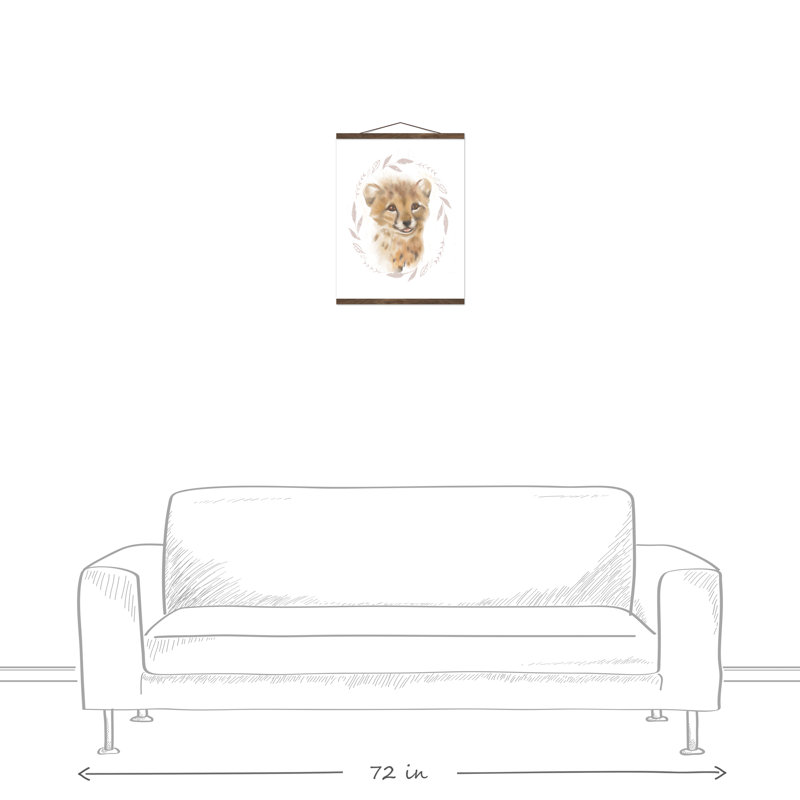 Reproduction d’art sur toile sweet baby Cheetah