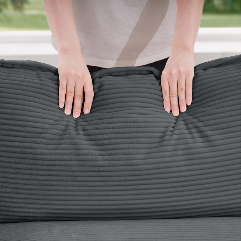 Oversized Modular Cushion Sofa, Gray