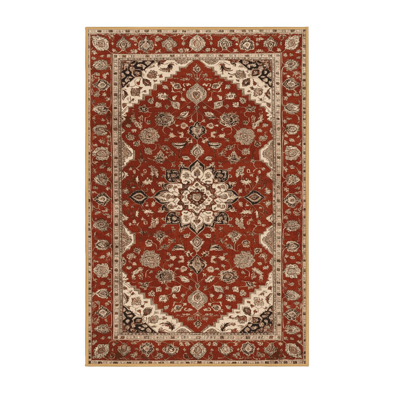 Tapis brun lavable à la machine, Rectangulaire 2 pi x 3 pi