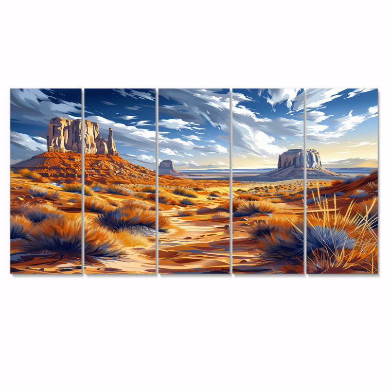 Markiyan - Désert, ensemble d'art mural, H 32 po x l 80 po