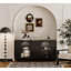 Buffet avec armoire en bois laqué noir et 4 portes-1543517975