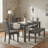 Farmhouse 6-Piece Dining Table Set With Bench And 4 Chairs, Rustic Wood Table For 6 In-362939193