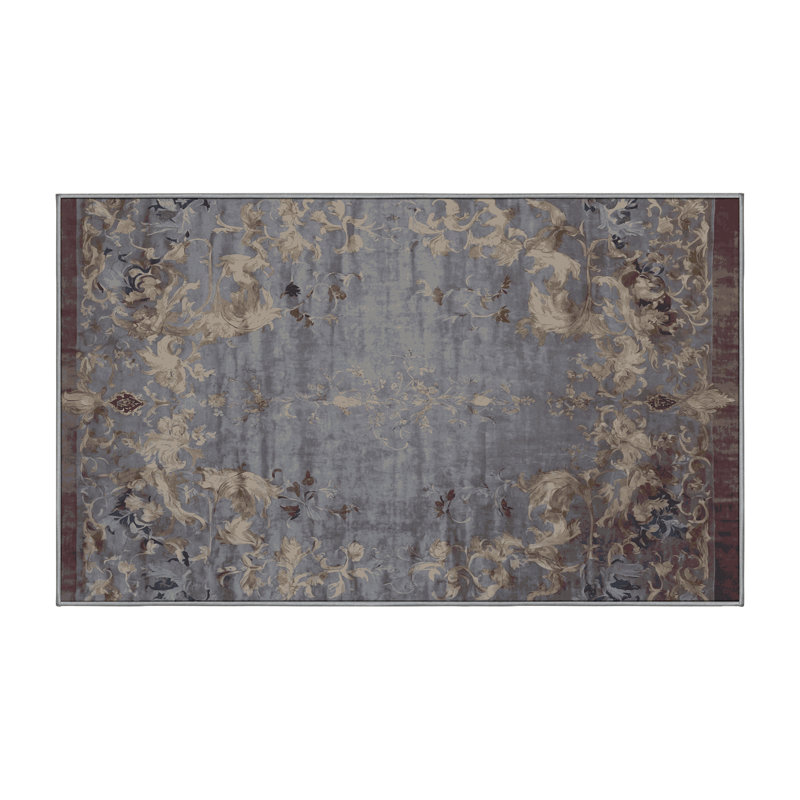 Tapis rose soyeux et moelleux