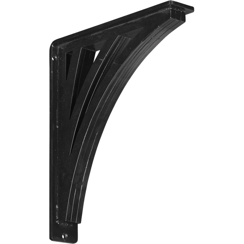 Support en fer forgé Nevio, H 12 po x l 2 po x P 10 po, Noir