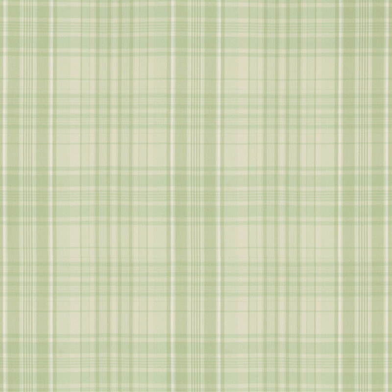 Normant Checks and Stripes Guernsey 100% Cotton Fabric, Celery