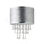 33cm H Cotton Blend Drum Pendant Shade ( Slip-On ) in Silver
