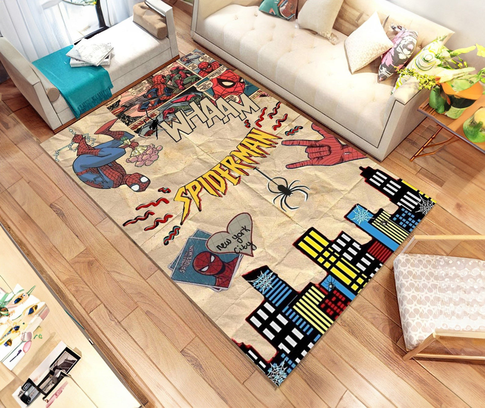 TeexCorp Spiderman Rug, Spider Man Rug, Superhero Rug, Super Hero Rug ...