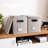 File Organizer Box - Set Of 1 Collapsible Decorative Linen Filing Storage Hanging File Folders With Lids Office Cabinet Letter Size Light Grey (14X9.3X10.8 Inch)