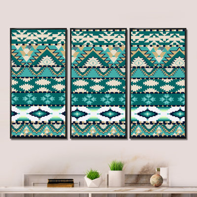 " Aztec Geometrics " 3 - Pieces