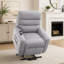 Fauteuil inclinable électrique Fredley en cuir gris Fred Aire avec élévateur, confortable et peu encombrant