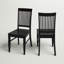 Weston Dining Chairs - Slat Back Wood Seat Kitchen Chairs, Set of 2, Black-221920818