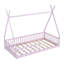 Lit simple en bois avec clôture rose - pin massif pour lit Splendor, pièce-1695169390
