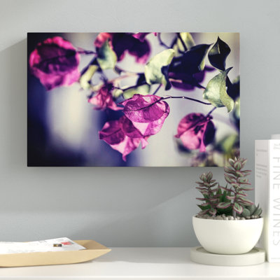 'Purple Macro' Photographic Print on Wrapped Canvas