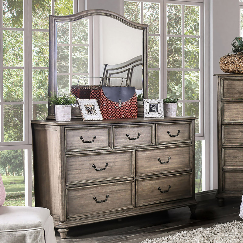 Commode 7 tiroirs avec miroir Herolind