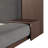 Floor Upholstered Platform Bed With Extended Wood Headboard & Bedside Shelf-711778830