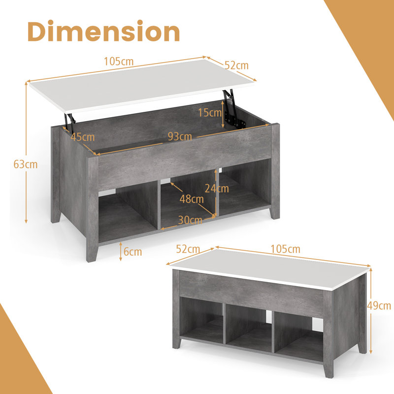 Lift Top Coffee Table with Storage