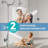 All Metal Dual Shower Heads Combo With Curved Extension Arm-113955710