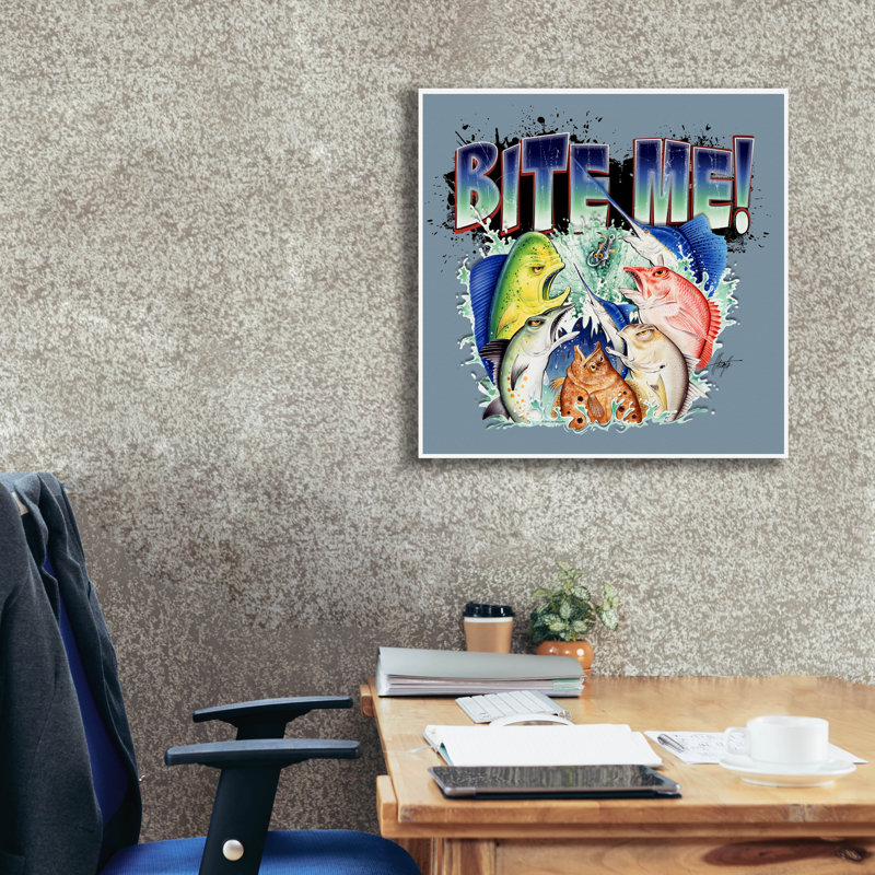 «Bite MeII» par James Mazzotta, art mural sur toile, H 26 po x l 26 po x P 1,5 po