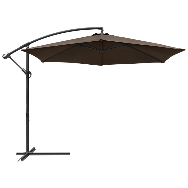Parasol en porte-à-faux 10 pi Stuart, Brun