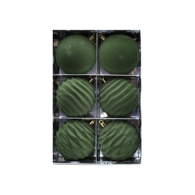 Christmas Decorations Christmas Decorations 6 Piece Flocked Christmas Balls Christmas Decoration SetMultiple Styles Of Christmas Tree Decorations Can