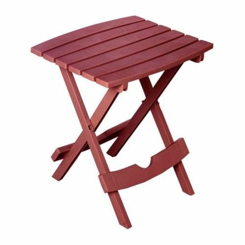 Adams 17.5'' Rectangular Portable Folding Table, Red