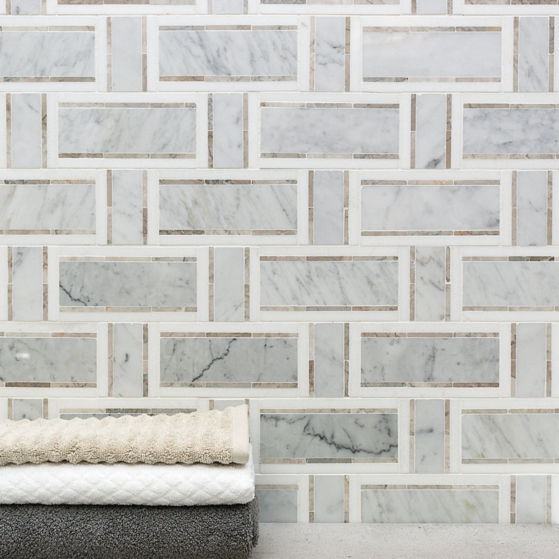 Carreau de mosaïque en pierre naturelle Mingle