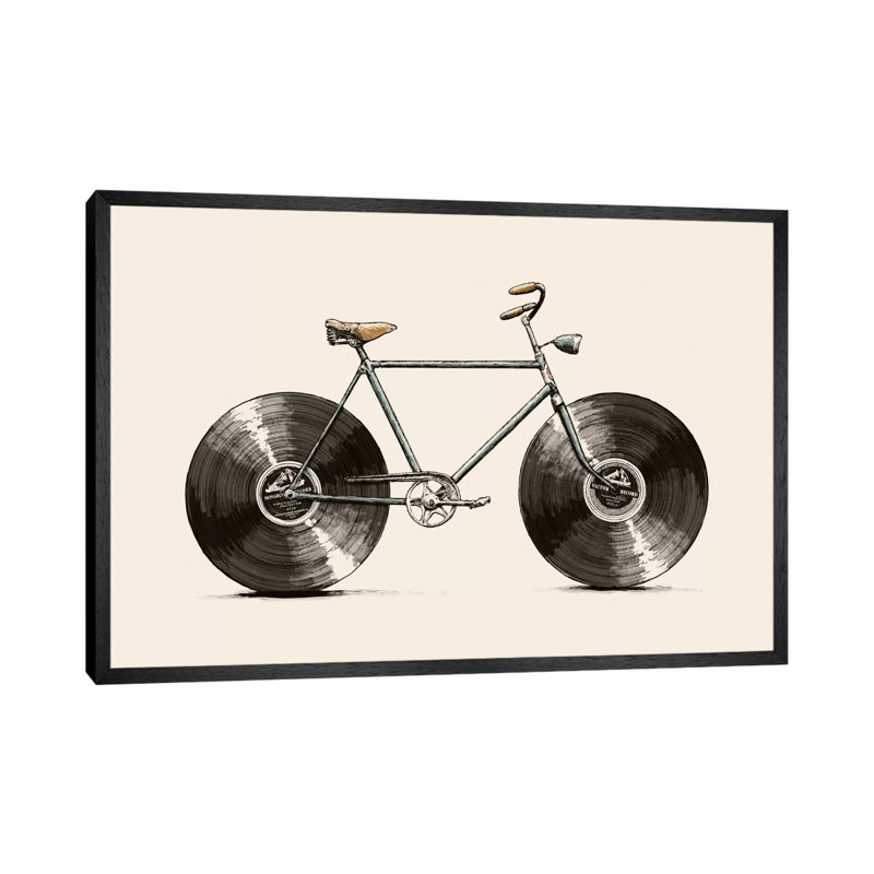 Velophone 1 Piece Painting on Canvas, 101.6 cm H x 66.04 cm W, Black Floater Framed