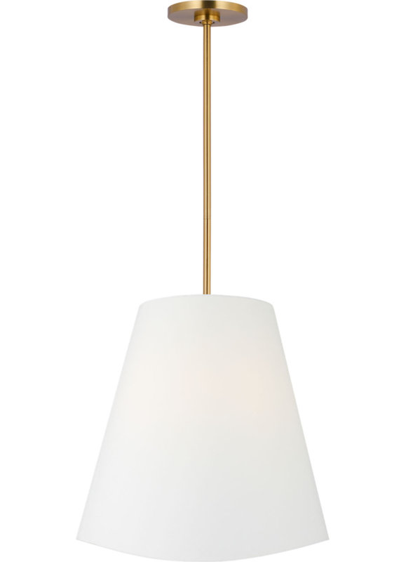 Beauvoir Hanging Shade, Burnished Brass, 17.88" H x 18" W x 17" D