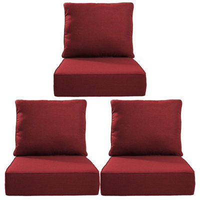 Deb Weather-Resistant Polyester Seat and Back Cushion Set