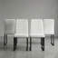 Ensemble de 4 chaises de bureau / salle à manger en polyuréthane de première qualité avec mousse haute densité, pieds en fer robuste (peinture en aérosol) et plusieurs couleurs. Assemblage facile-1360030808-1360030810