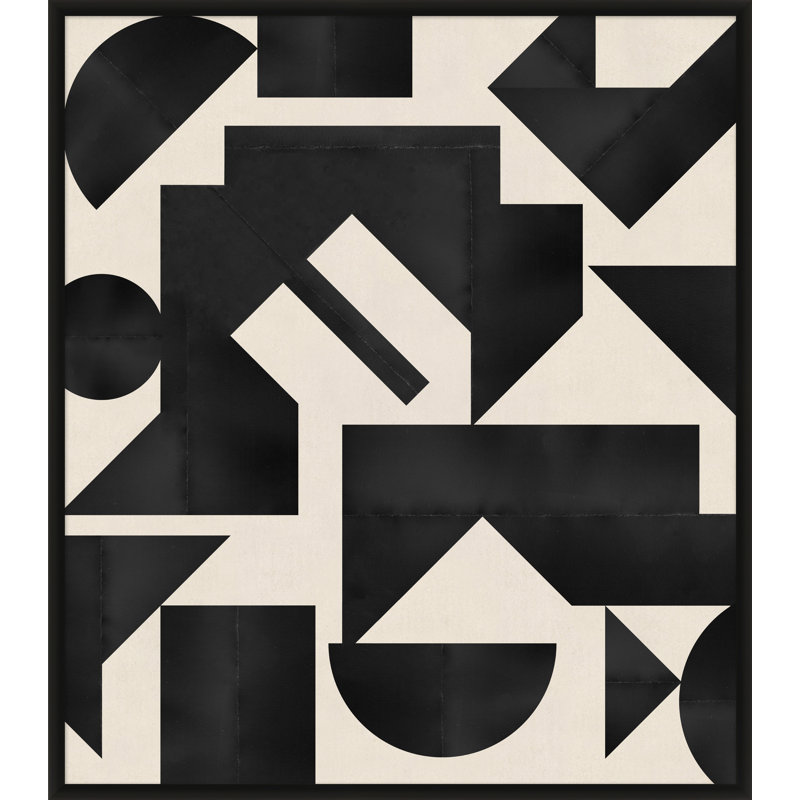 Negative Space 2' Framed Graphic Art Print on Glass