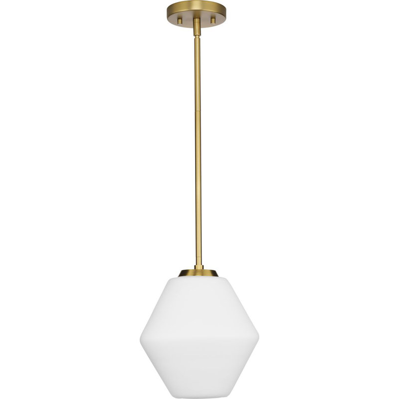 Luminaire suspendu géométrique 1 lumière Jerica, Or brossé