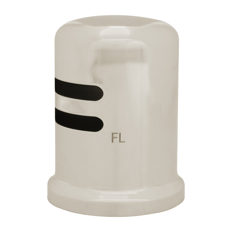 1-3/4" x 2-3/4" Solid Brass Air Gap Cap Only, Skirted, Polished Nickel