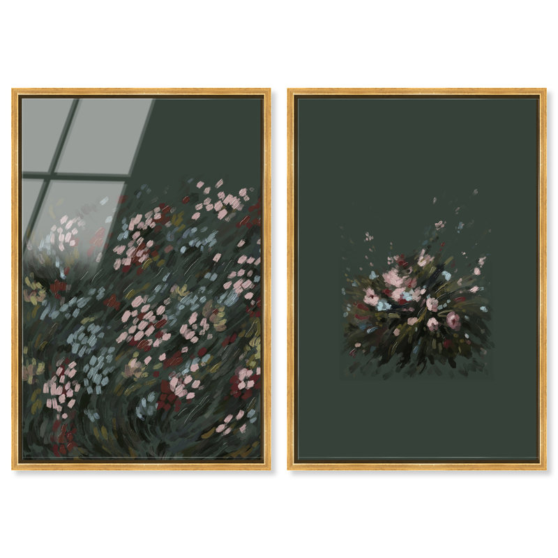 Subtle Universe Set Set by Oliver Gal, 17"H x 25"W, Gold Floater Frame