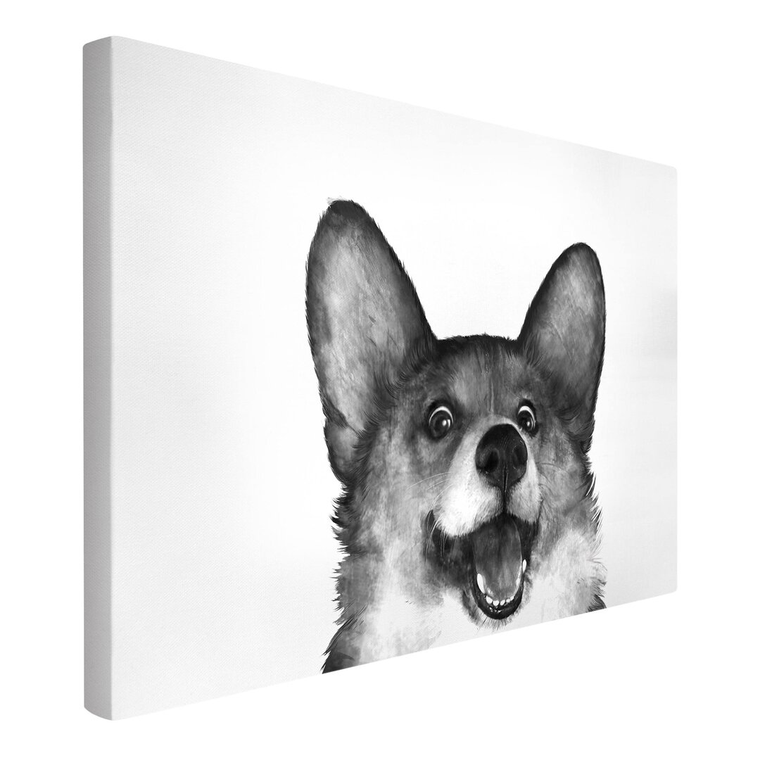 Leinwandbild Hund Corgi von Laura Graves