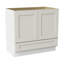 Armoire de salle de bain en bois massif prêt à assembler avec comptoir Shaker - comptoir non inclus-125961359