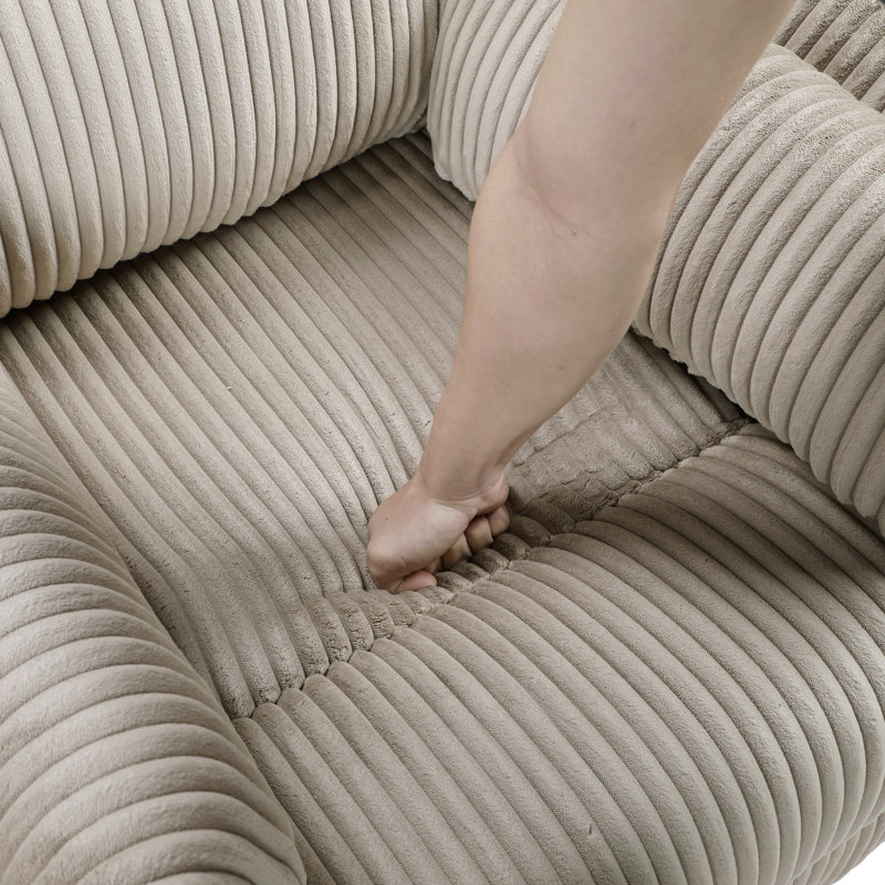 Accent Chair Swivel Glider, Taupe