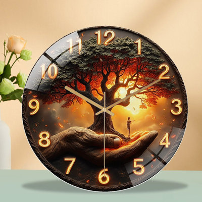 Horloge murale coucher de soleil 12 po
