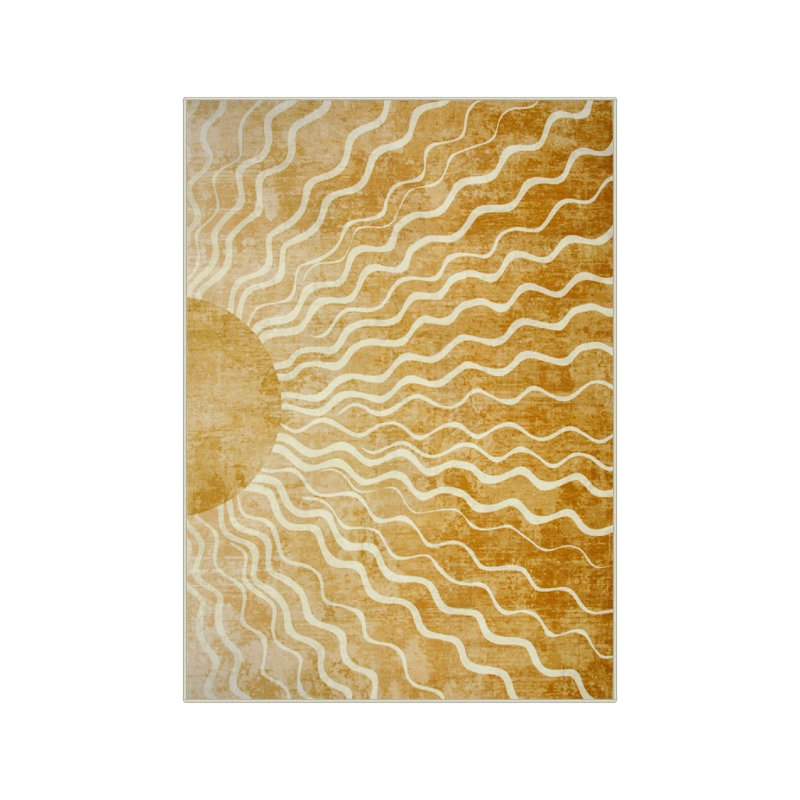 Rectangle 84 cm x 60 cm Geometric Wool Area Rug
