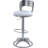 Huckeba Oval Metal-Back Adjustable Height Stool