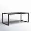 Iorio Rectangular Metal Outdoor Dining Table , 70'' in. W 35'' in. D-1706401832