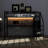 Metal Full Loft Bed With Wardrobe And LED Light