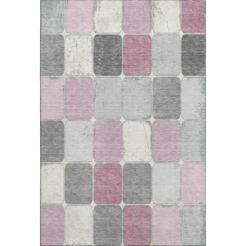 Premium Machine Washable Tiana Geometric Rug, Rectangle 10' x 14'