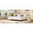 Twin Size L-Shaped Linen Daybed, with Solid Wood Legs-129865441-129865443