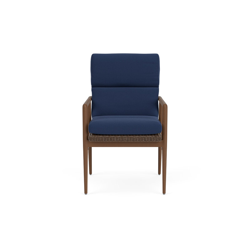 Cascade Outdoor Dining Armchair, Beach Navy, Bark