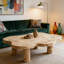Table basse en forme de nuage à la mode 40 po avec 4 pieds de table ronds-135214600-135214604